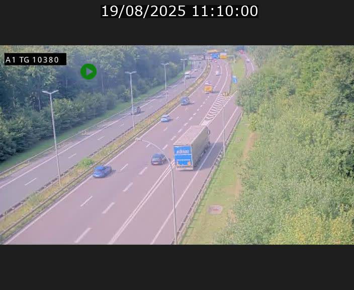 Traffic live webcam Luxembourg Senningerberg - A1 direction Luxembourg Kirchberg - BK 10.3