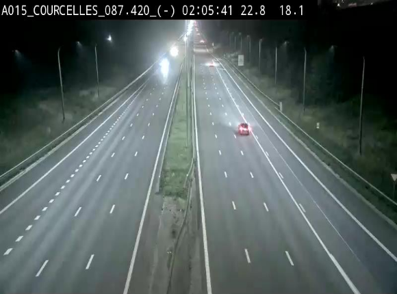 Webcam autoroute Belgique - Viesville - E42 direction Mons - BK 84.35