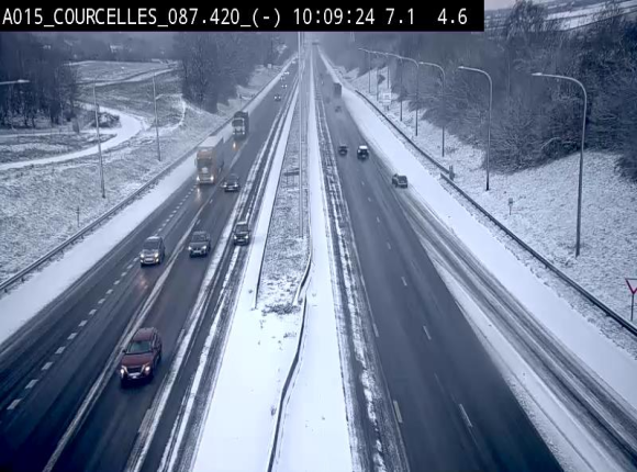 Webcam autoroute Belgique - Viesville - E42 direction Mons - BK 84.35