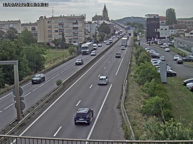 Caméra autoroute France - A31, Thionville direction Metz