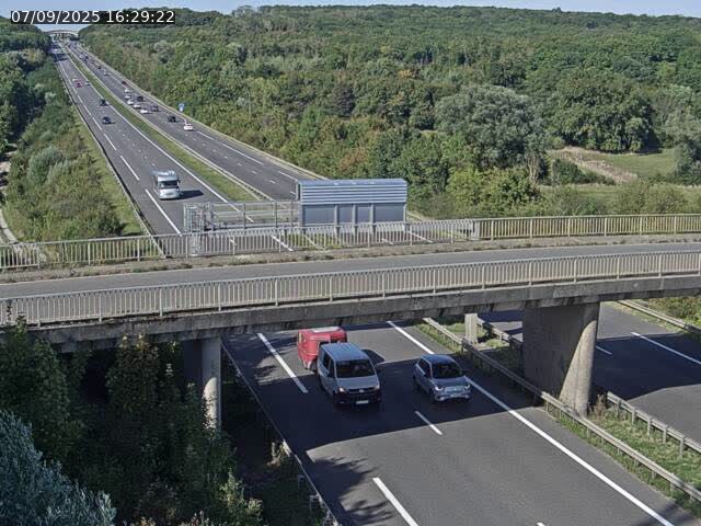 Caméra autoroute France - A31, Zoufftgen direction Luxembourg-ville, à la frontière entre la France et le Luxembourg