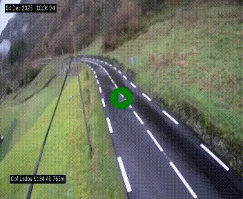 Webcam dans les Pyrénées Atlantique au niveau du col d'Urdos et du fort du Pourtalet sur la N134, en direction du Col et du tunnel du Somport, à 765 mètres d'altitude