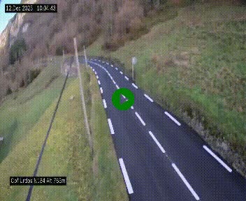 Webcam dans les Pyrénées Atlantique au niveau du col d'Urdos et du fort du Pourtalet sur la N134, en direction du Col et du tunnel du Somport, à 765 mètres d'altitude