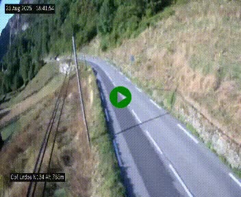 Webcam dans les Pyrénées Atlantique au niveau du col d'Urdos et du fort du Pourtalet sur la N134, en direction du Col et du tunnel du Somport, à 765 mètres d'altitude