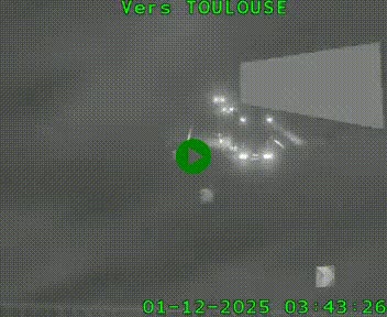 Caméra routière sur l'autoroute A20 à Noailles, en périphérie de Brive-la-Gaillarde. Vue orientée vers Toulouse