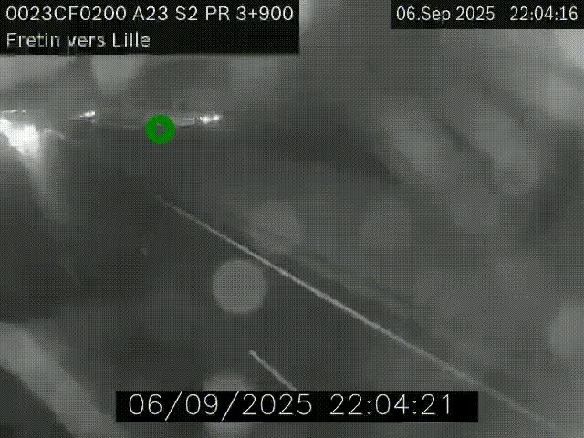 Webcam autoroute A23 à hauteur de Fretin. Vue orientée vers Lille