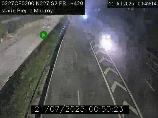 Webcam à hauteur du Stade Pierre Mauroy à Villeneuve d'Ascq sur la N227. Vue orientée vers Mons-en-Baroeul