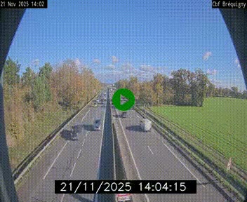 Webcam sur le périphérique de Rennes (N136) à hauteur du quartier Bréquigny, au sud de la ville