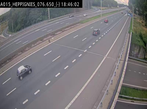 Webcam autoroute Belgique - Heppignies - E42 direction Namur - BK 76.4