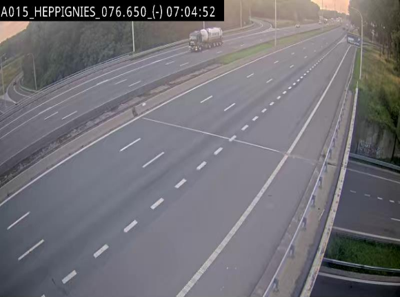 Webcam autoroute Belgique - Heppignies - E42 direction Namur - BK 76.4