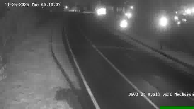 Webcam sur la D603 située à proximité de Saint-Avold. Vue orientée vers Macheren.
