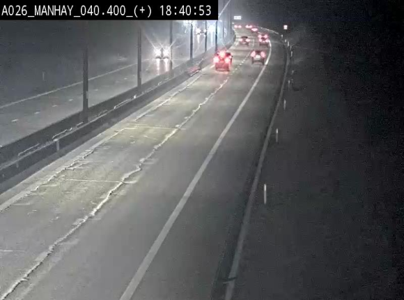 Webcam autoroute A26/E25 à hauteur de Manhay, avant la jonction avec la N651 en direction de Luxembourg - BK 40.4