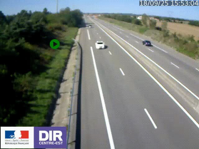 Webcam sur le contournement de Valence, sur la Nationale 7, à la jonction avec la N532, caméra orientée vers Grenoble