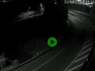 Caméra autoroute à la jonction entre l'A7 et la D301 (Boulevard urbain Sud de Lyon) à Feyzin, au sud de Lyon. Vue orientée vers Mions
