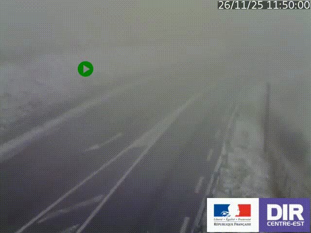 Webcam sur le col Pin Bouchain, vue orientée vers Roanne, en provenance de Lyon sur la nationale 7 (N7)