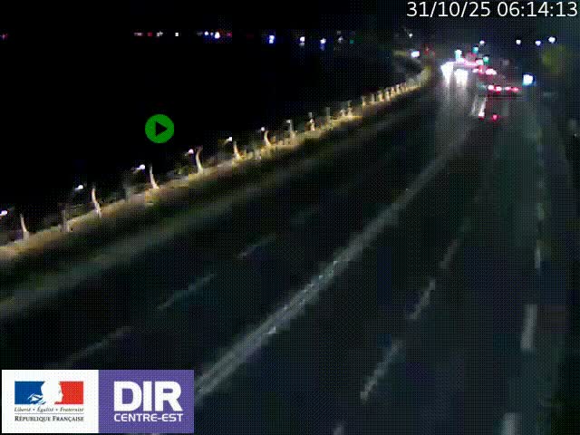 Webcam sur le quai Parjot à Vienne, aux Portes de Lyon, sur la Nationale 7, à la jonction avec le boulevard du Rhône-nord (D1407), caméra orientée vers Lyon