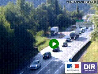 Webcam info trafic à proximité de Vizille sur la N85, au niveau du point de vue du Saut du Moine à Champagnier