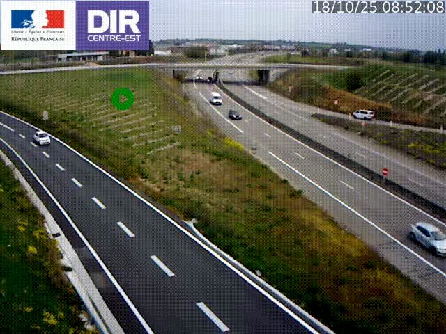 Webcam sur le contournement de Valence, sur la Nationale 7, caméra orientée vers Lyon