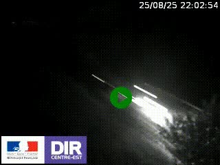 Webcam au niveau du col de Bois Clair à hauteur de Cluny sur la N79. Vue orientée vers Mâcon