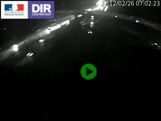Webcam traffic à Grenoble-sud sur l'autoroute A480. Vue orientée vers l'entrée et la sortie de Grenoble