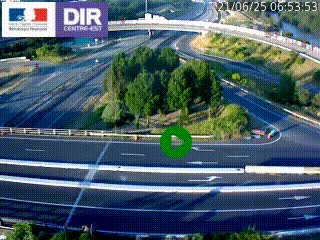 Webcam traffic à Grenoble-sud sur l'autoroute A480. Vue orientée vers l'entrée et la sortie de Grenoble