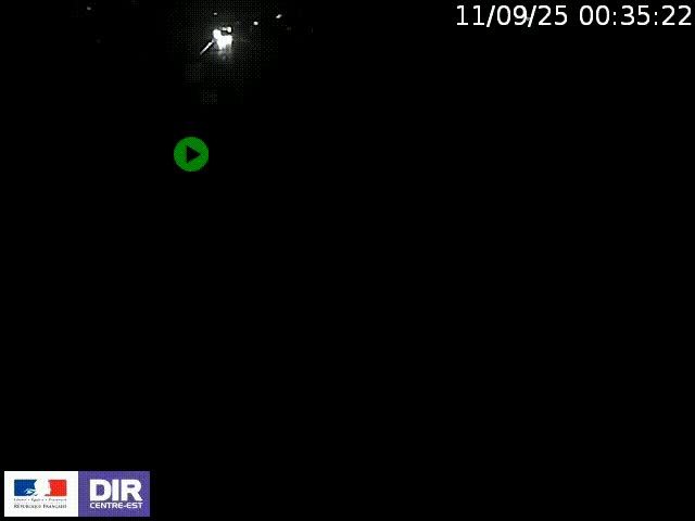 Webcam à Bron sur l'A43 à la jonction avec le boulevard périphérique de Lyon (D383). Vue orientée vers Lyon