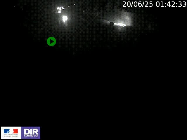 Webcam à Bron sur l'A43 à la jonction avec le boulevard périphérique de Lyon (D383). Vue orientée vers Lyon