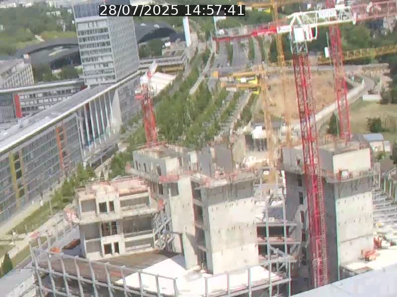 Webcam sur l'avenue John Fitzgerald Kennedy (N51) avec vue orientée vers le Findel