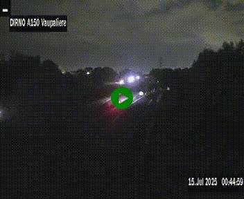 Webcam autoroute A150 à hauteur de La Vaupalière en périphérie de Rouen. Vue orientée vers Rouen