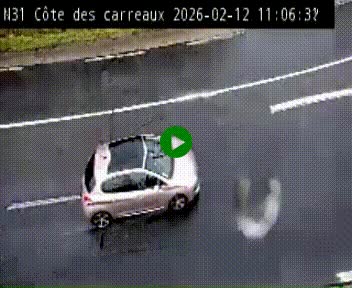 Webcam en haut de la Côte des Carreaux sur la N31 à Avesnes-en-Bray. Vue orientée vers Rouen