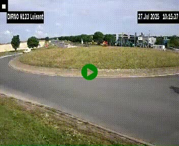 Webcam en périphérie de Chartres sur la N123, à hauteur de Luisant. Vue orientée vers Chartres