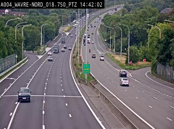 Webcam traffic E411(A4) - BK 18.7 - Bierges (Wavre Nord)