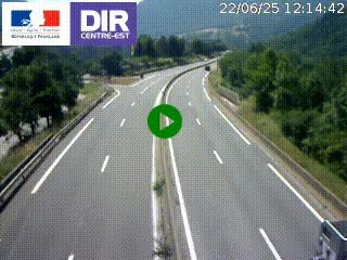 Caméra sur la Nationale 90 (N90) à La Léchère, en direction et à proximité d'Albertville