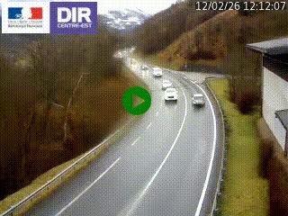 Caméra trafic sur la N90 à Bourg-Saint-Maurice, en provenance d'Aoste et en direction d'Albertville