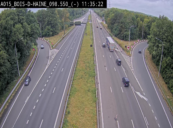 Webcam autoroute Belgique - Bois d'Haine - E42 - BK 98.6