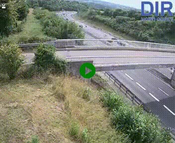 Webcam sur A84 à hauteur de Pont-Farcy, au niveau du pont autoroutier sur la Vire, au sud de Saint-Lô