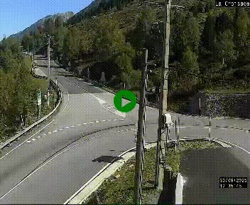 Webcam au carrefour de la croisade, à la jonction entre la N22 et la N320, avant le poste de douane franco-andorrane. Webcam à 1790 mètres d'altitude