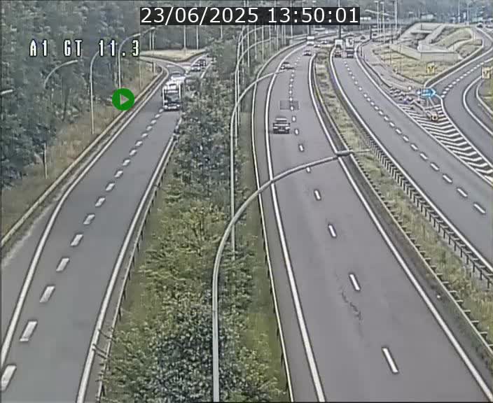 Traffic live webcam Luxembourg Senningerberg - A1 direction Allemagne - BK 11.3