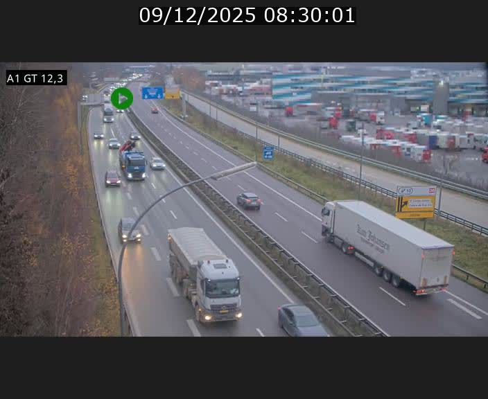Traffic live webcam Luxembourg Senningerberg - A1 direction Allemagne - BK 12.3