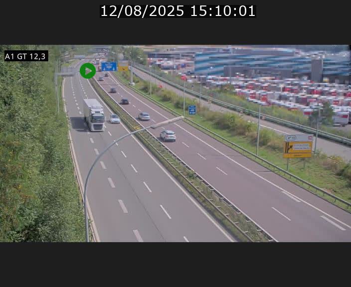 Traffic live webcam Luxembourg Senningerberg - A1 direction Allemagne - BK 12.3