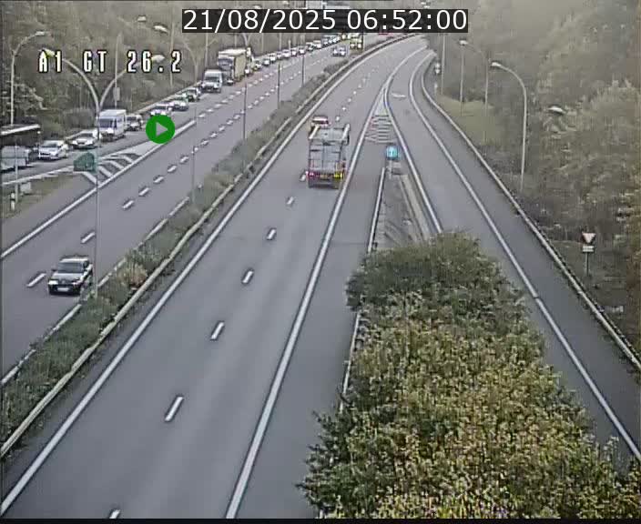 Traffic live webcam Luxembourg Grevenmacher - A1 direction Allemagne - BK 26.2