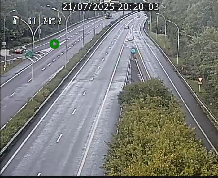 Traffic live webcam Luxembourg Grevenmacher - A1 direction Allemagne - BK 26.2