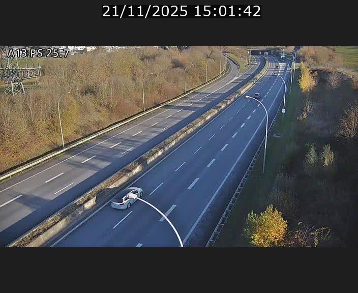 Traffic live webcam Luxembourg Frisange - A13 direction Allemagne - BK 26