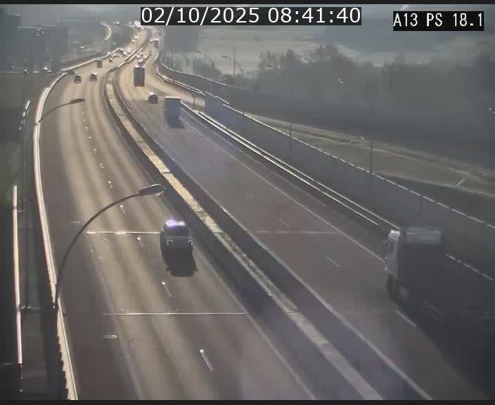 Traffic live webcam Luxembourg Dudelange - A13 direction Croix de Bettembourg - BK 18.1