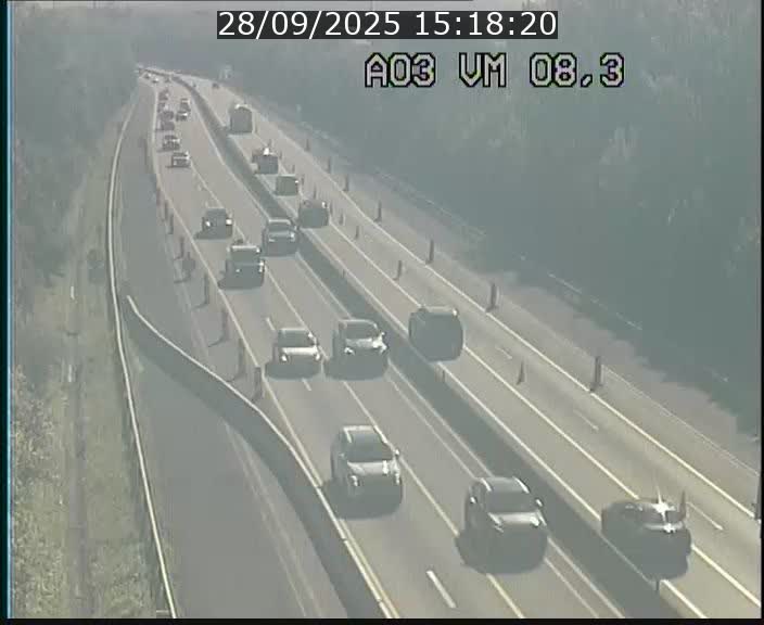 Traffic live webcam Luxembourg Bettembourg - A3 - BK 8.3 - direction France