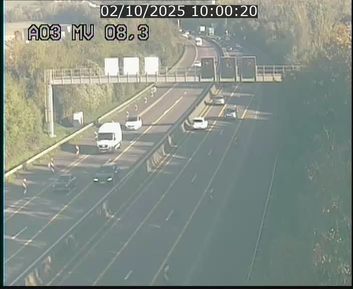 Webcam Autoroute après la Croix de Bettembourg en direction de Luxembourg sur l'A3