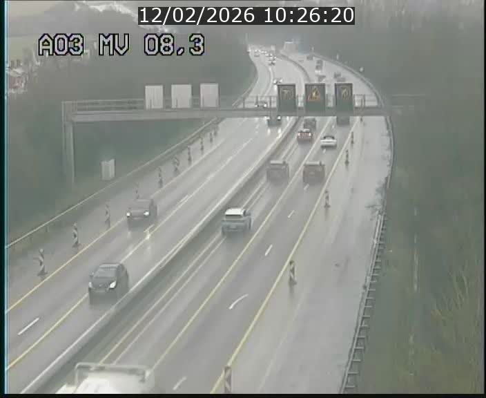 Webcam Autoroute après la Croix de Bettembourg en direction de Luxembourg sur l'A3