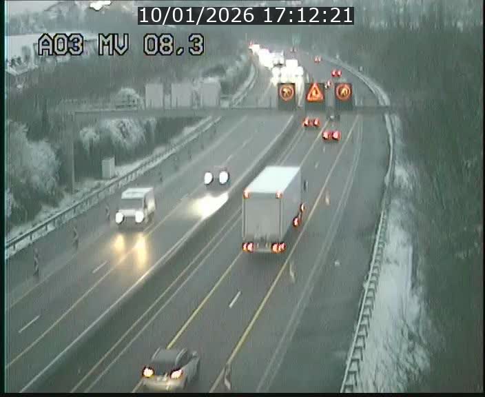 Webcam Autoroute après la Croix de Bettembourg en direction de Luxembourg sur l'A3