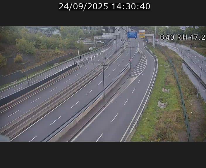 Webcam sur le contournement d'Esch Belval à hauteur de la sortie Université de Luxembourg. Vue orientée vers Luxembourg