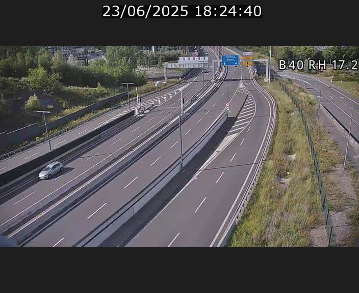 Webcam sur le contournement d'Esch Belval à hauteur de la sortie Université de Luxembourg. Vue orientée vers Luxembourg